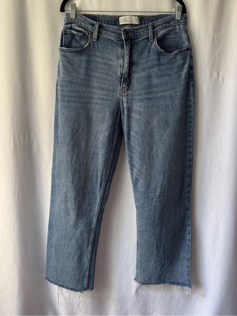 Vintage Abercrombie & Fitch 90’s Straight Ultra High Rise Jeans Raw Hem